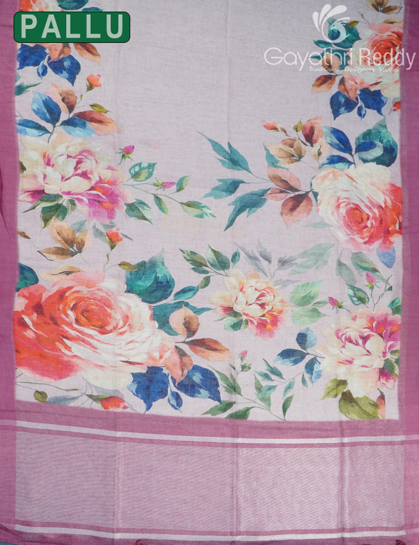 PURE LINEN SAREE-L1434