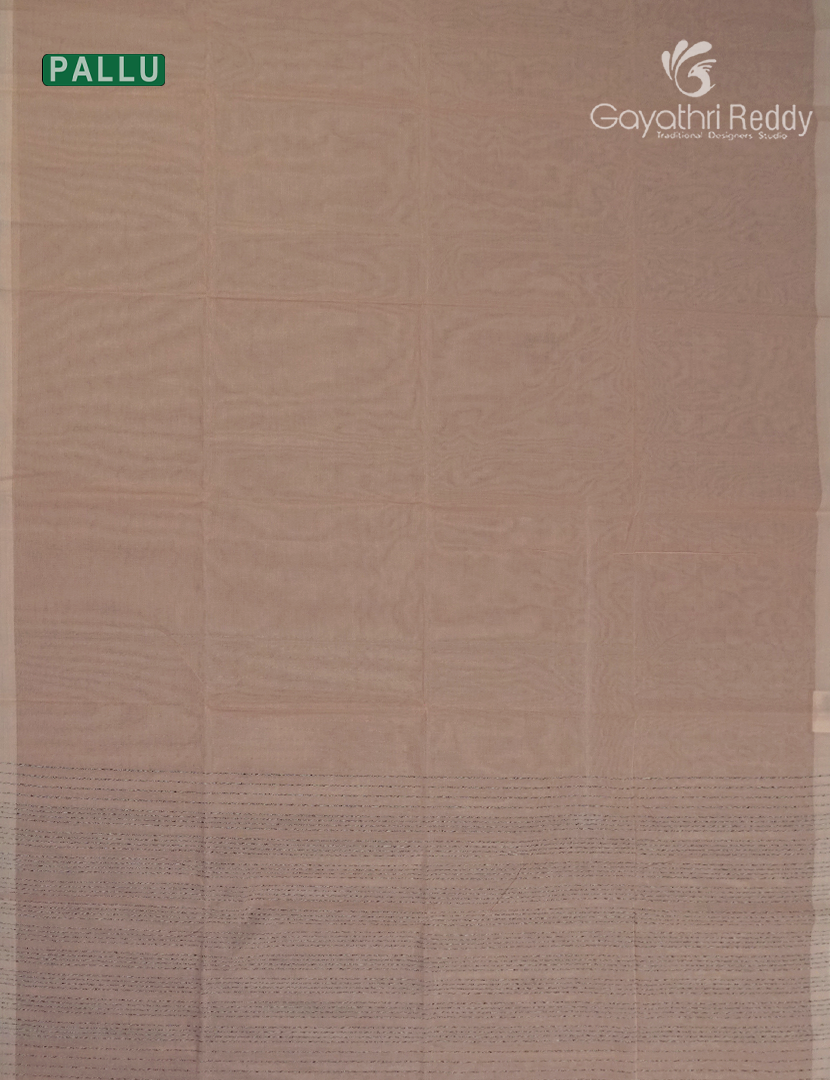 Pure Handloom Cotton Saree in Pastel Peach