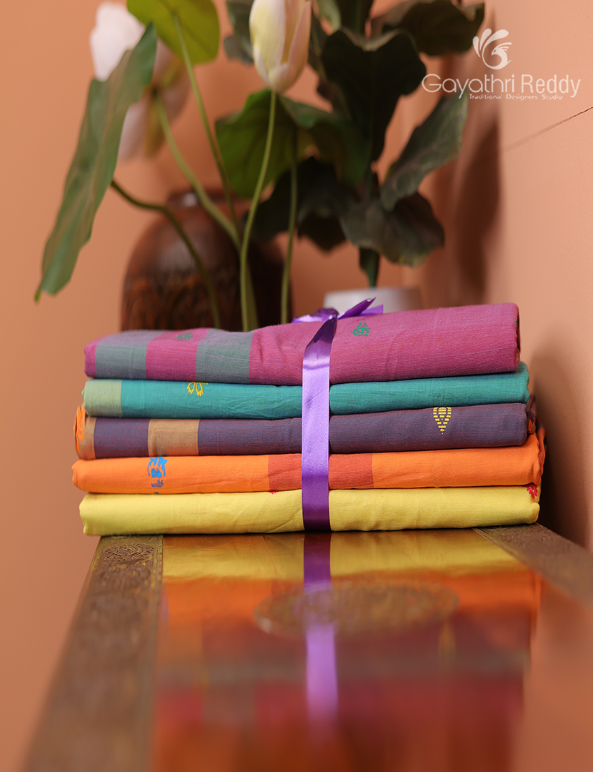 Silk Cotton Sarees Combo ( Set of 5 )