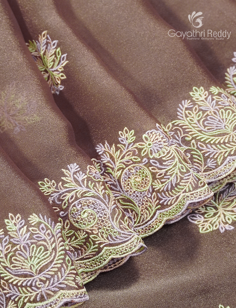 Fancy Saree in Pastel Brown