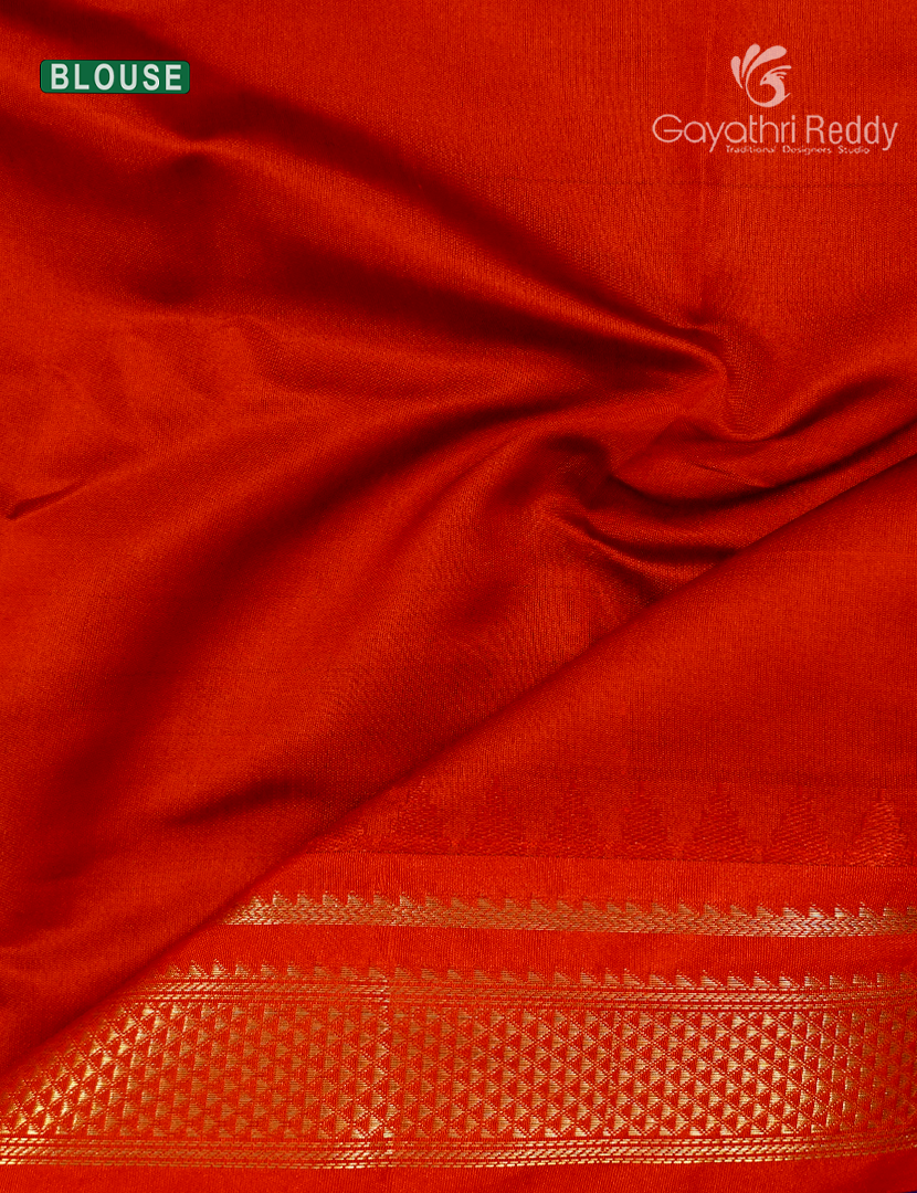 Semi Gadwal Saree in Royal Blue