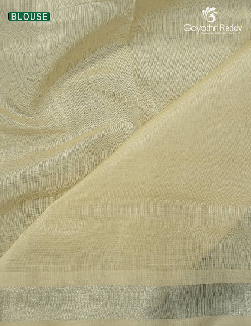 Pure Arani Sico Saree in Orange and Cream