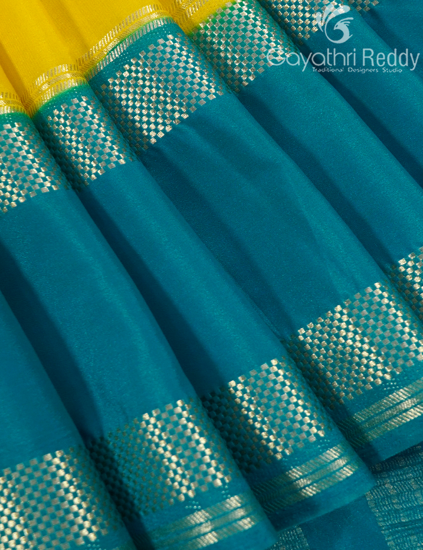 SEMI MYSORE CRAPE SAREE-SMC355