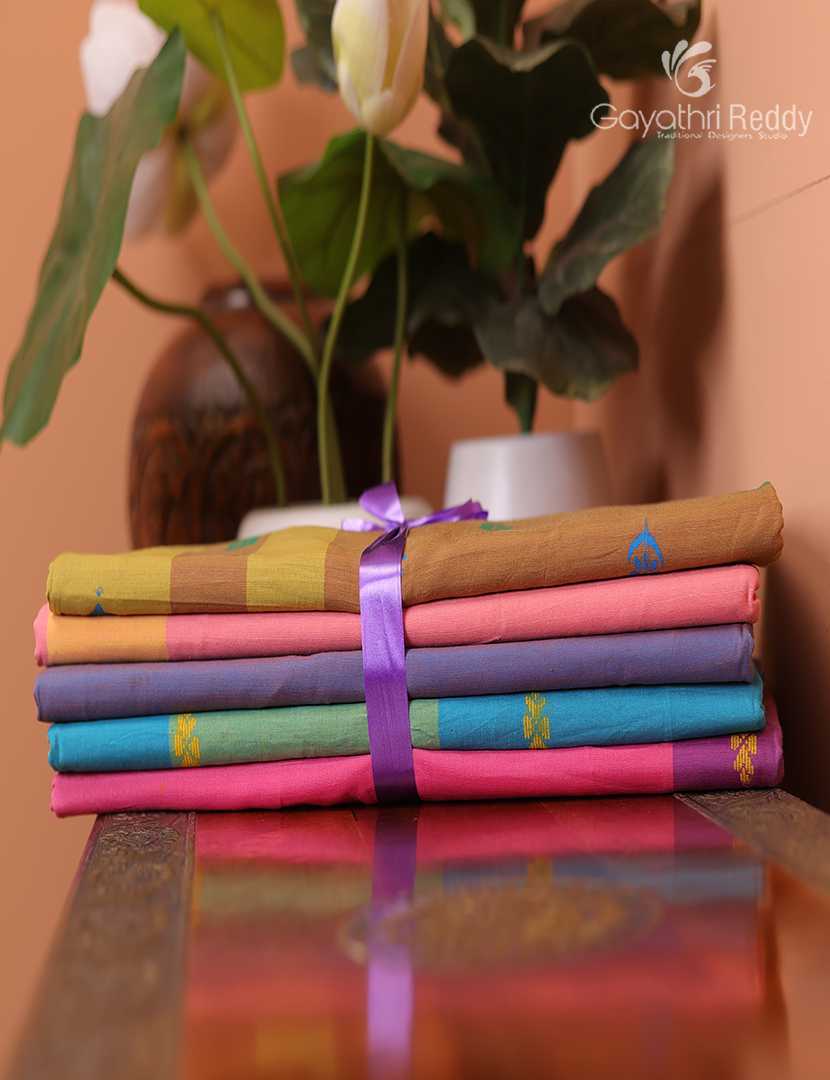 Silk Cotton Sarees Combo ( Set of 5 )