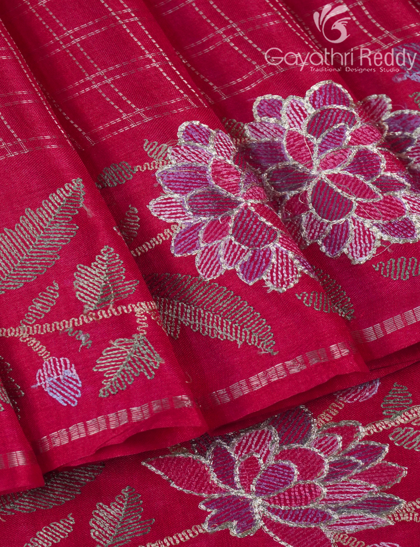 KHADI SILK WORK SAREE-KSW77