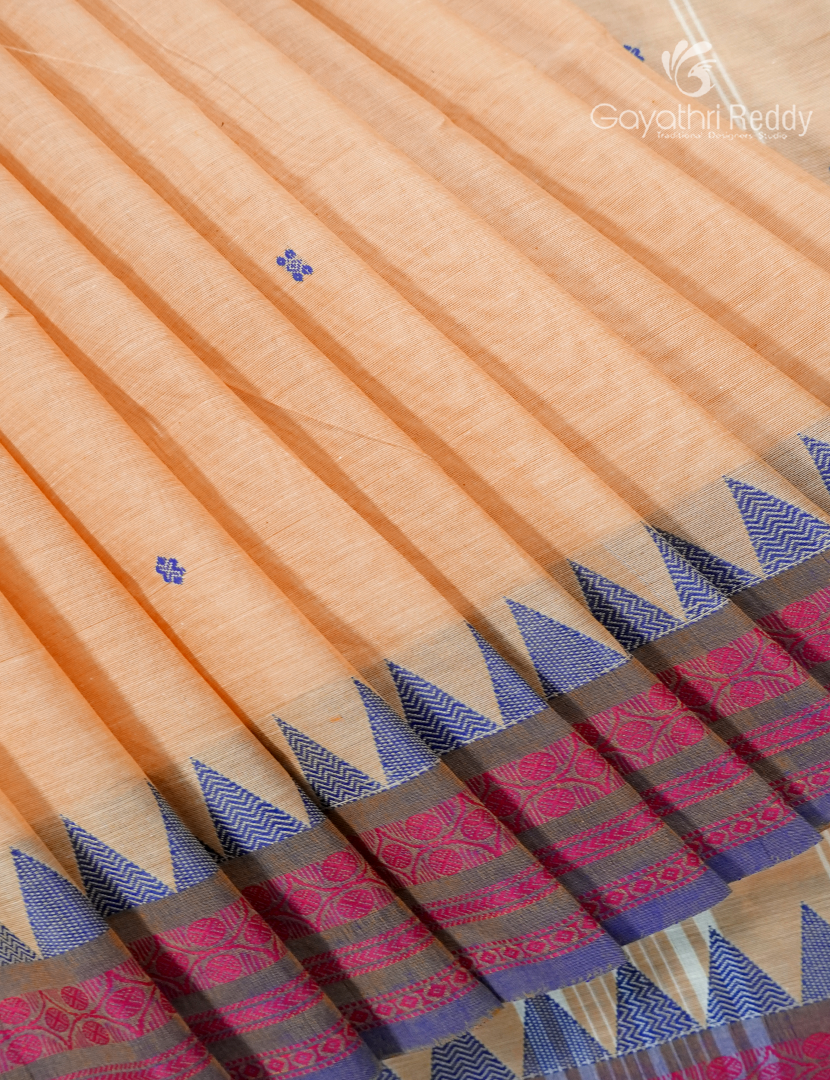 Pure Handloom Cotton Saree in Cream