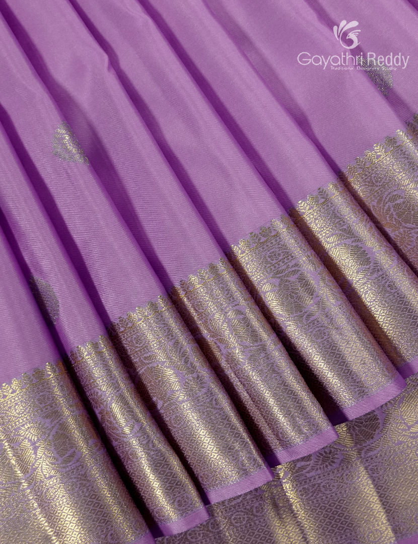 Semi Kanchipuram Silk Saree in Lavender