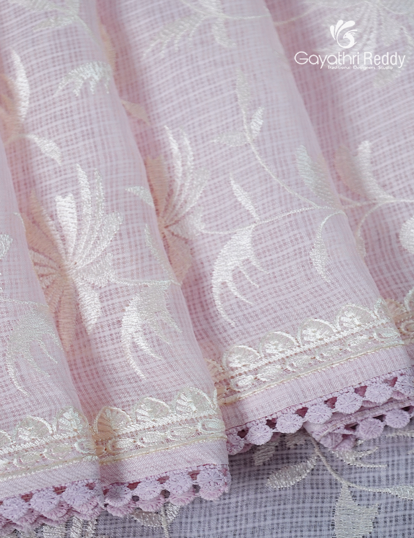 Kota Fancy Saree in Pastel Pink
