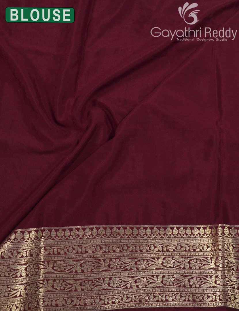 SEMI MYSORE CRAPE SAREE-SMC358