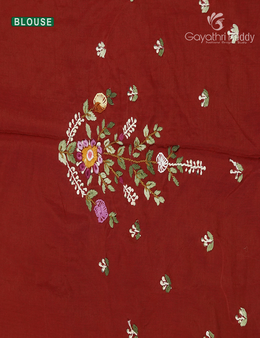 Work Blouse Fabric in Red - 1 meter Length