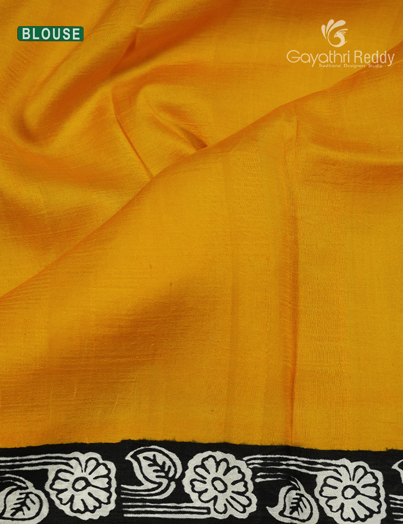 Pure Silk Saree in Mango Yellow