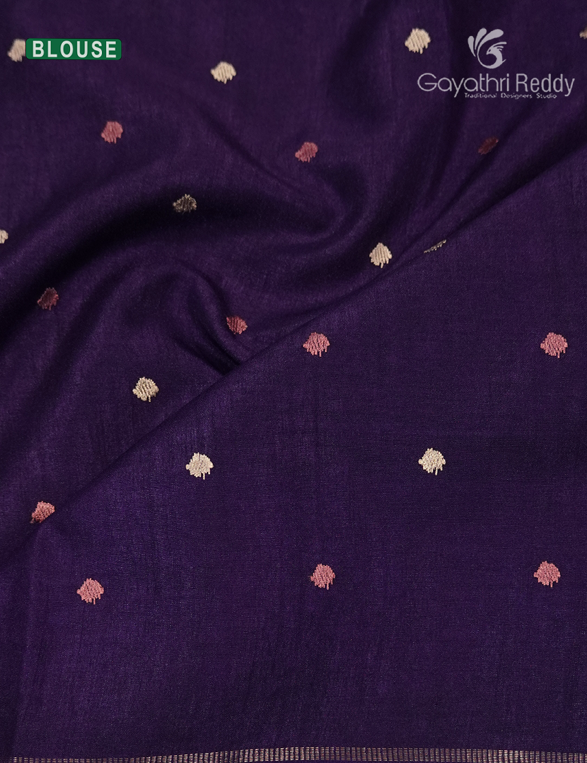 Semi Tussar Fancy Saree in Purple