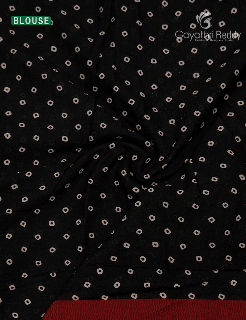 Vidharbha Cotton Saree in Black