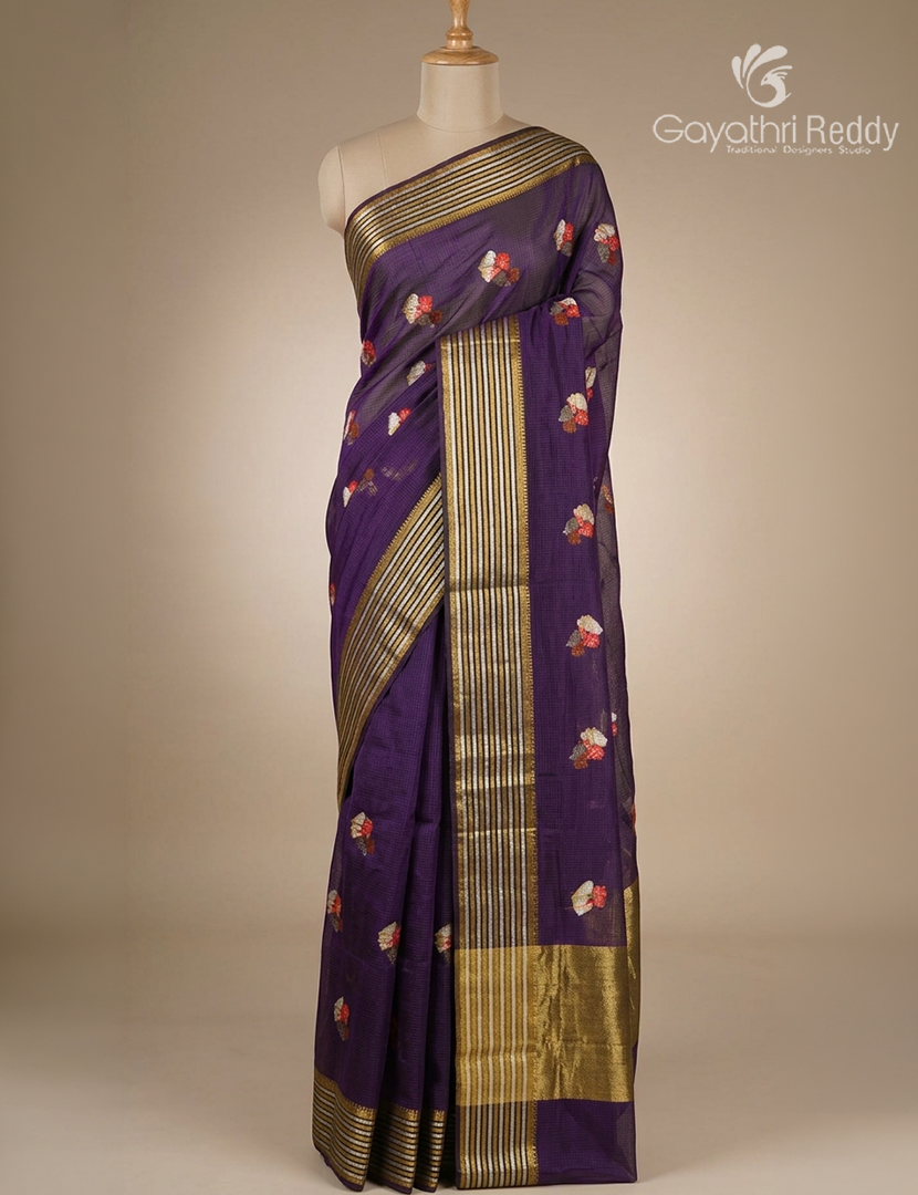 Pure Silk Kota Saree in Violet
