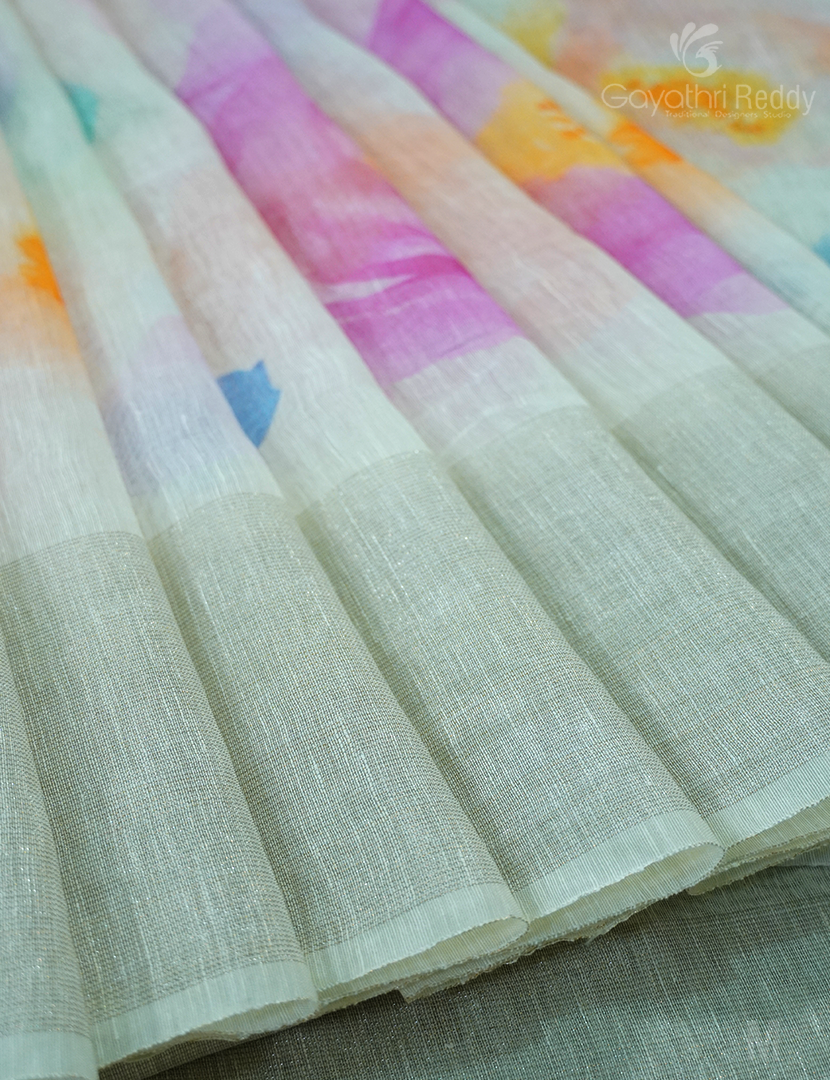PURE LINEN SAREE-L1342