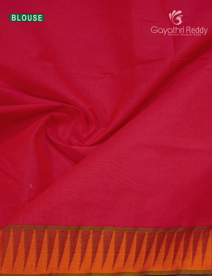 Pure Kanchi Cotton Saree in Pink