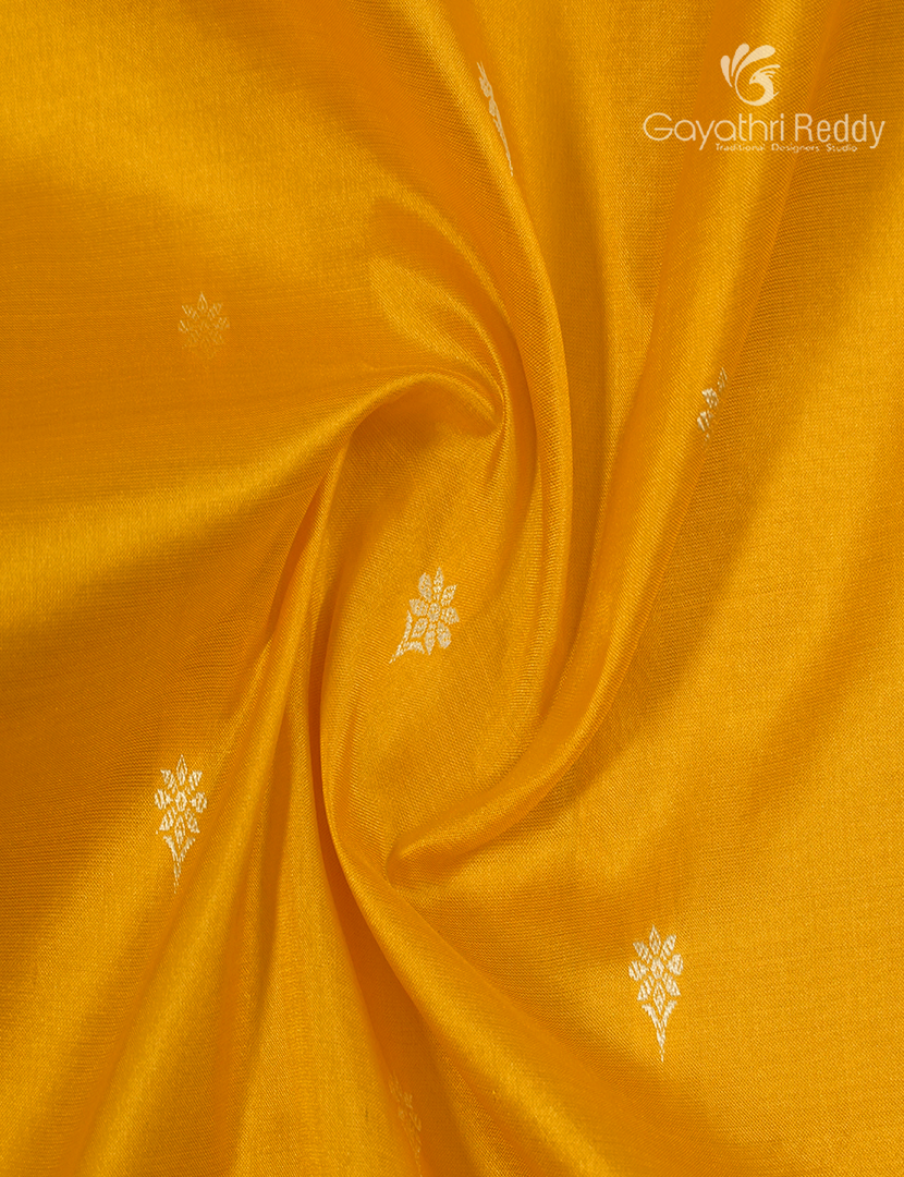 Pure Banaras Katan Silk Saree in Mango Yellow