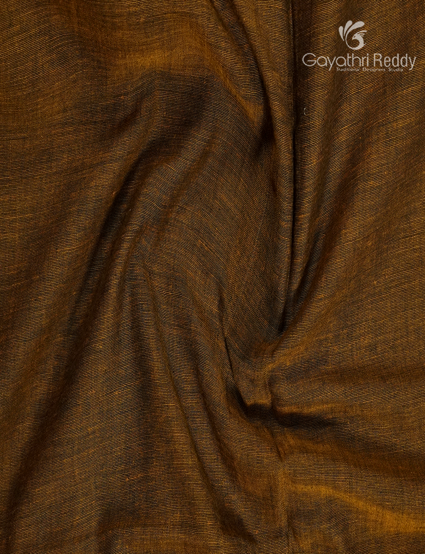 Jamdani Cotton Saree in Dry Mehendi and Denim Blue