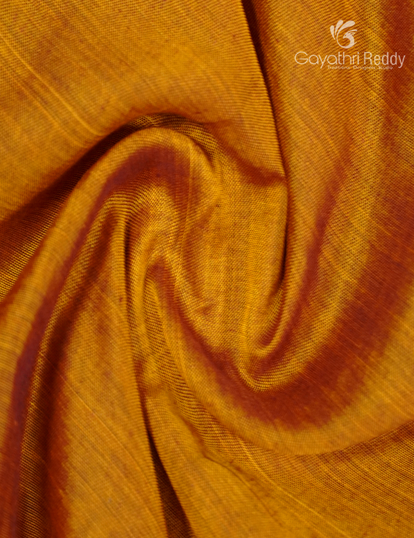 Pure Narayanpet Cotton Saree in Turmeric