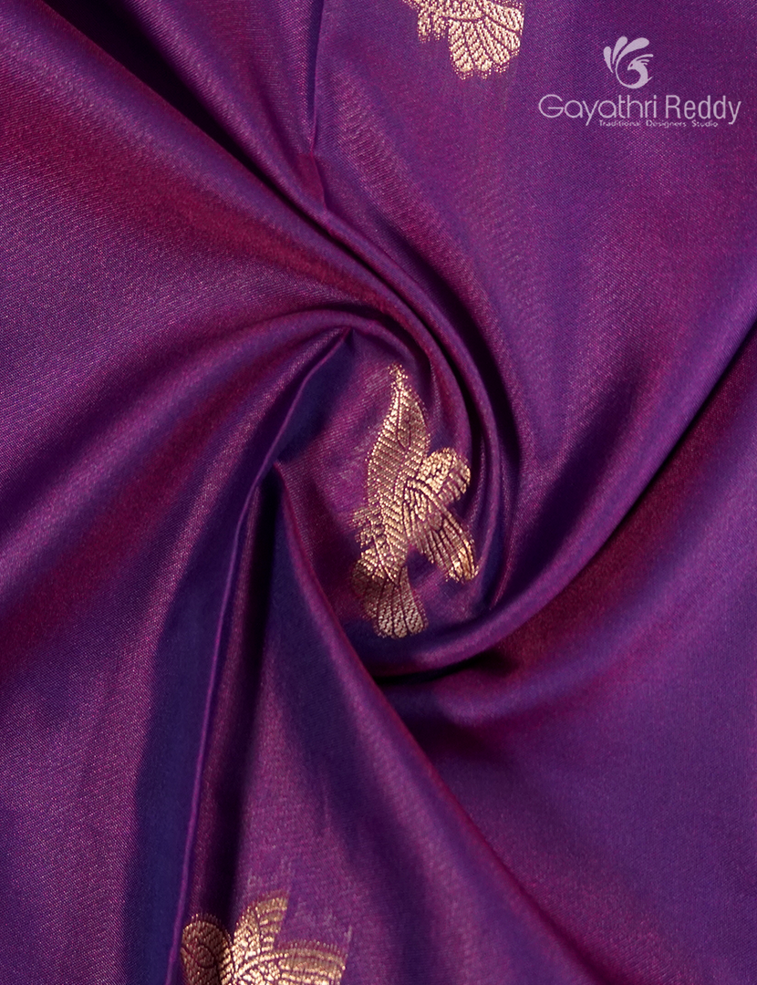 Semi Kanchipuram Art Silk Saree in Purple