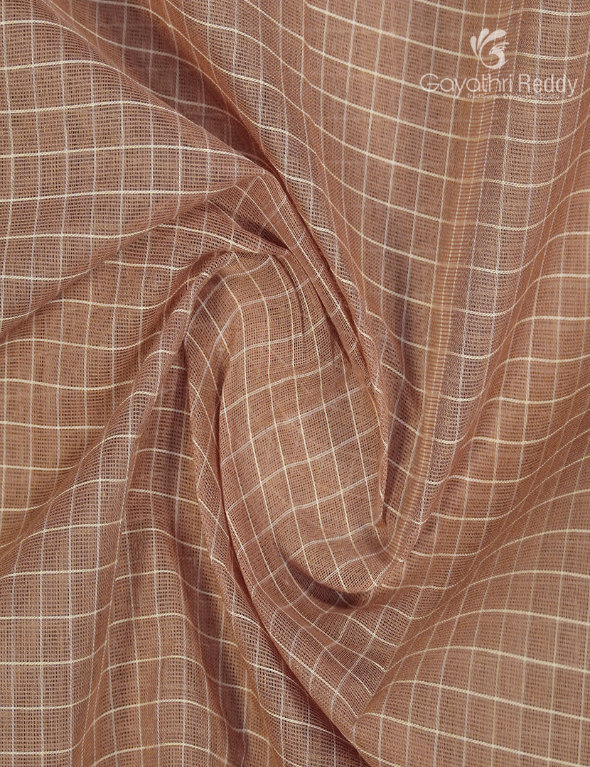 Pure Gadwal Cotton Saree in Beige and Rama Green