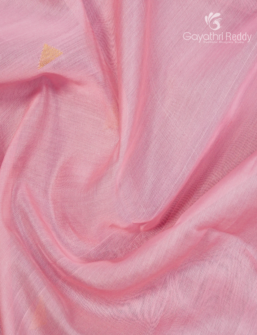 Pure Chanderi Sico Saree in Baby Pink