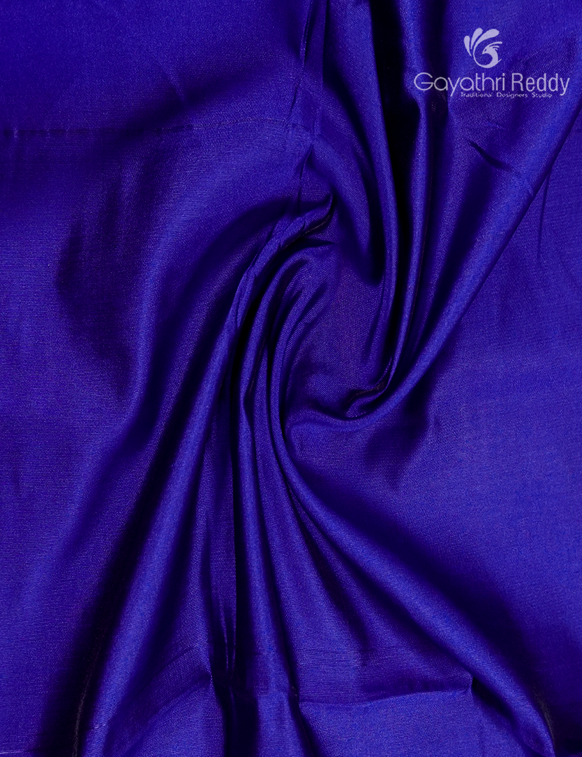 Semi Gadwal Saree in Royal Blue