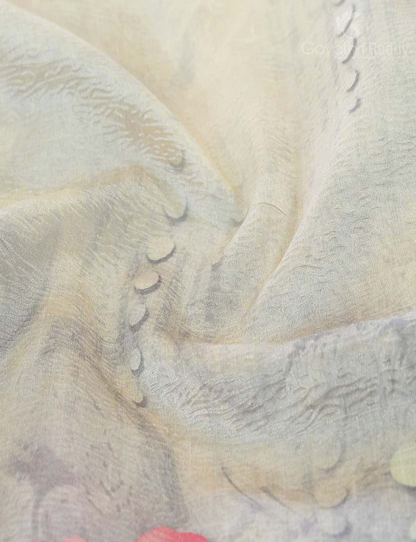 WRINKLE ORGANZA SAREE-OP579