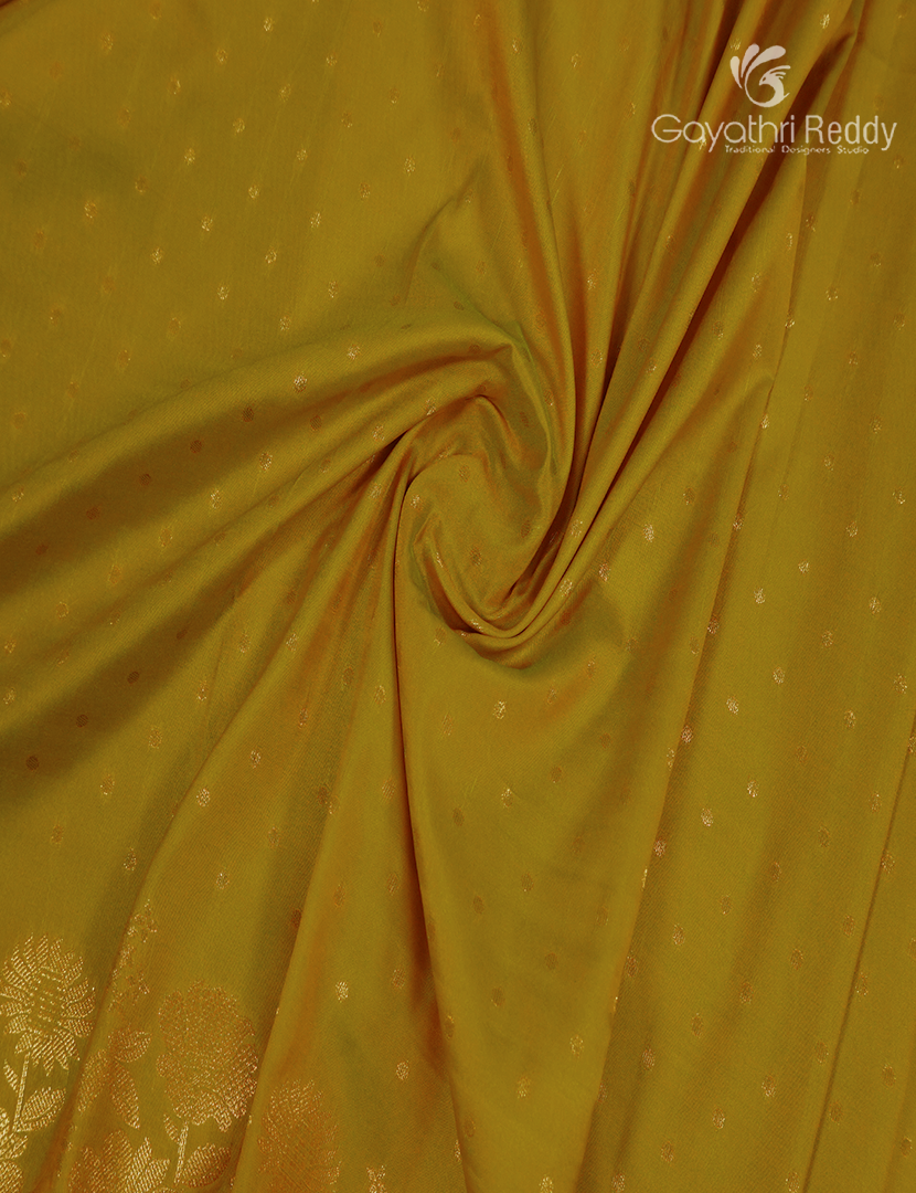 Semi Kanchipuram Art Silk Saree in Dry Mehendi