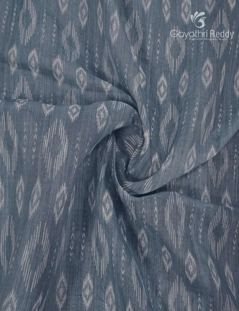 Linen Cotton Saree in Grey