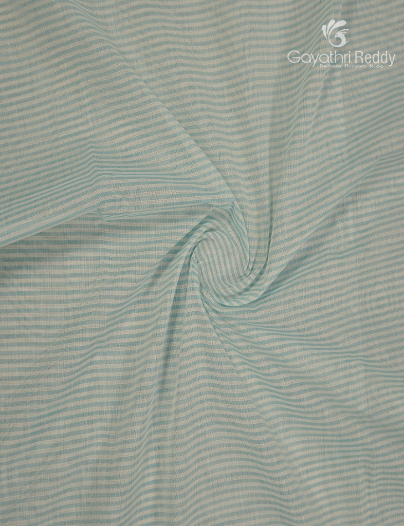 Pure Kanchi Cotton Printed Saree in Teal Blue