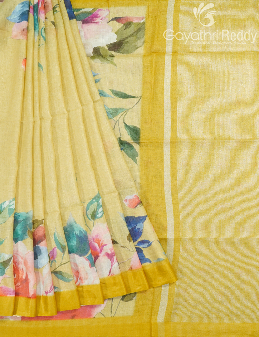 PURE LINEN SAREE-L1435