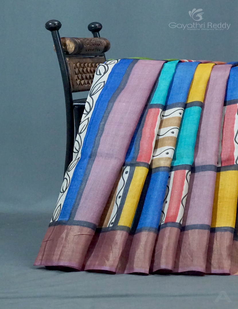 PURE DESI TUSSAR HAND PAINTED-TS825