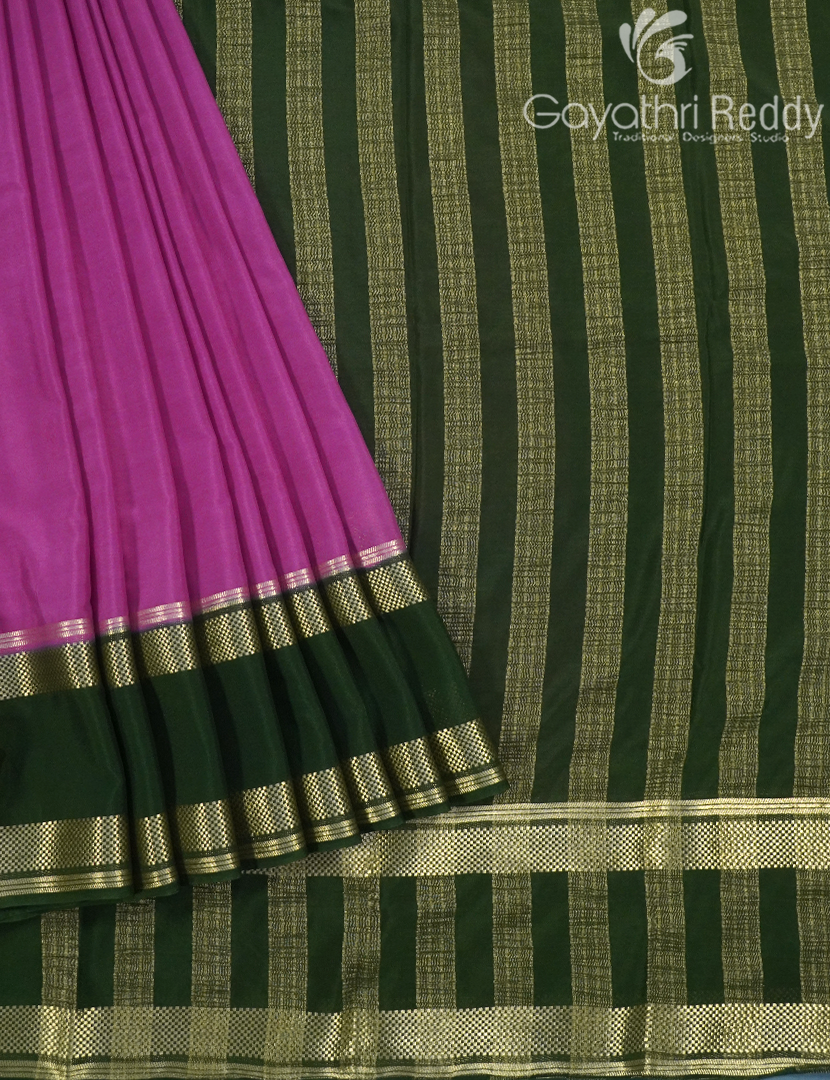 SEMI MYSORE CRAPE SAREE-SMC356