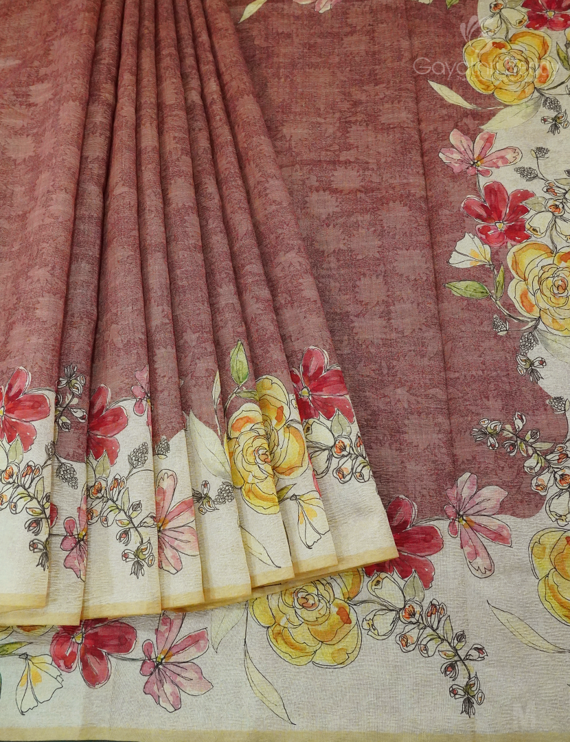 WRINKLE ORGANZA SAREE-OP580