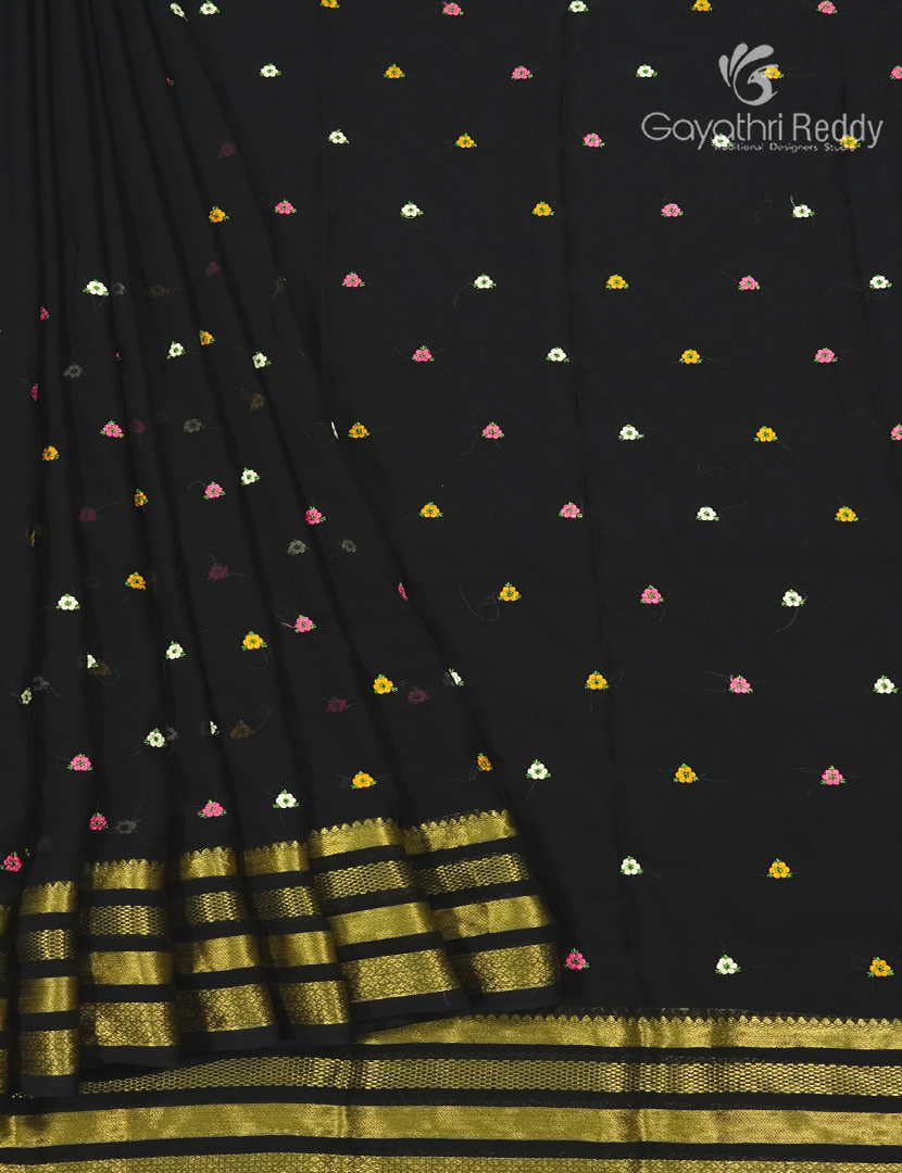 Chiffon Saree in Black