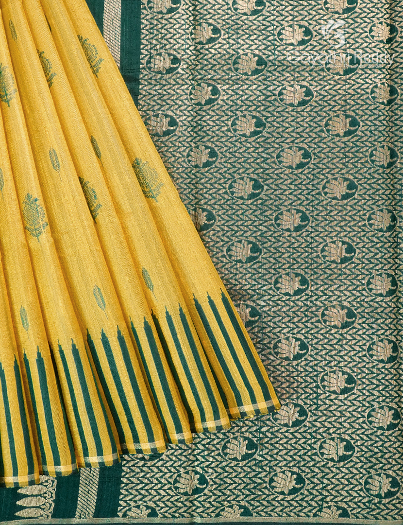 Pure Khadi Pattu Sarees in Sunshine  Yellow