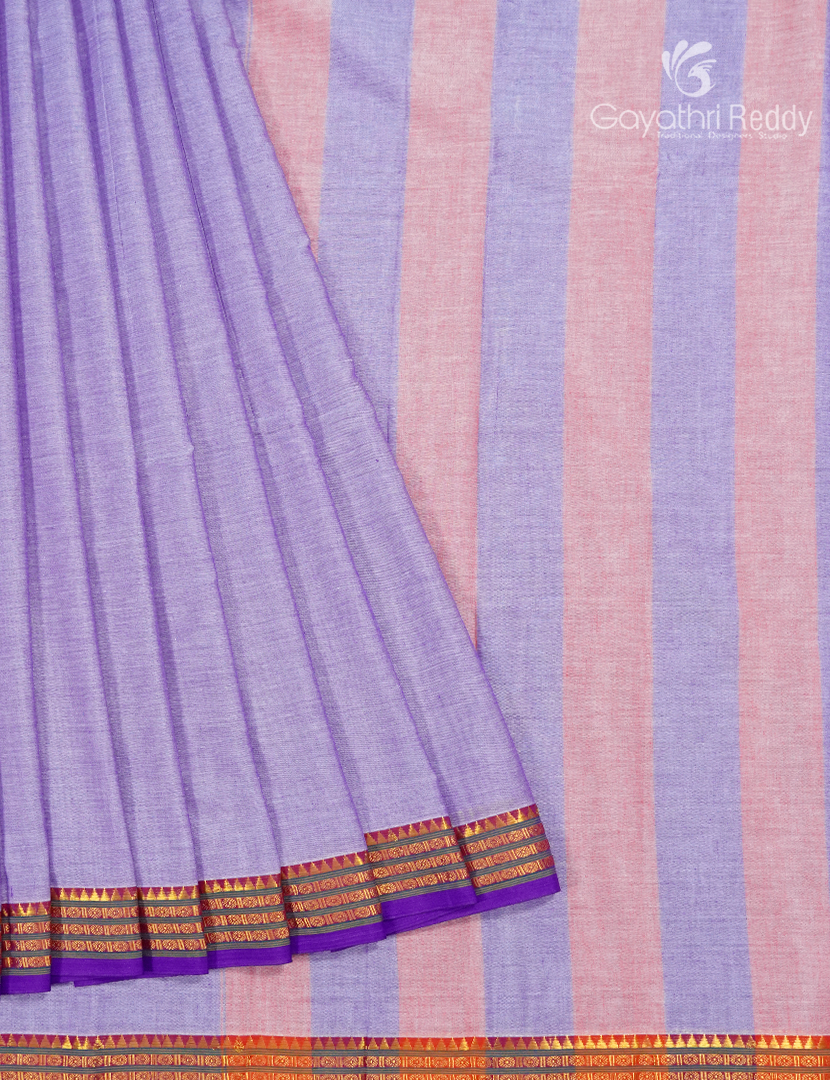 Pure Narayanpet Cotton Saree in Lavender