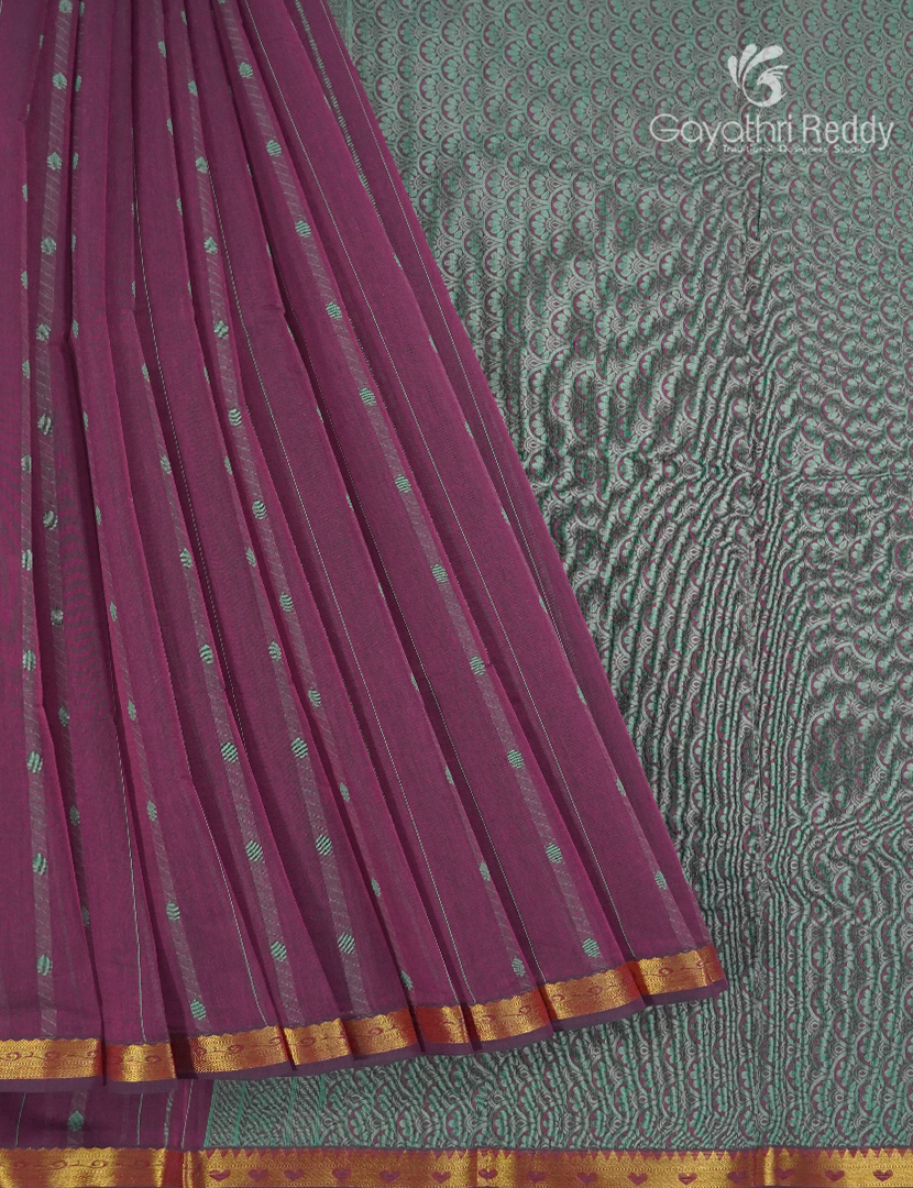 Pure Kanchi Cotton Saree in Magenta