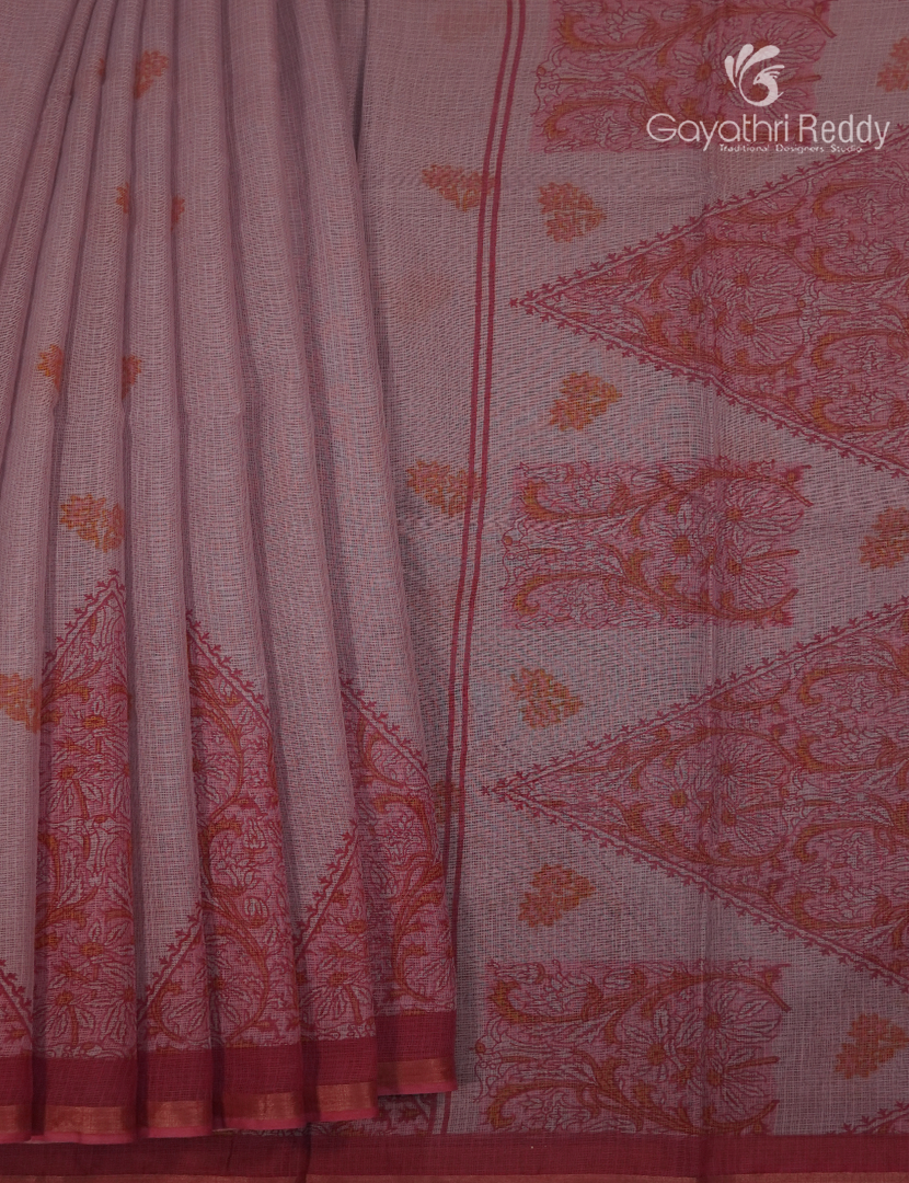 Premium Quality Cotton Kota Saree in Onion and Plum