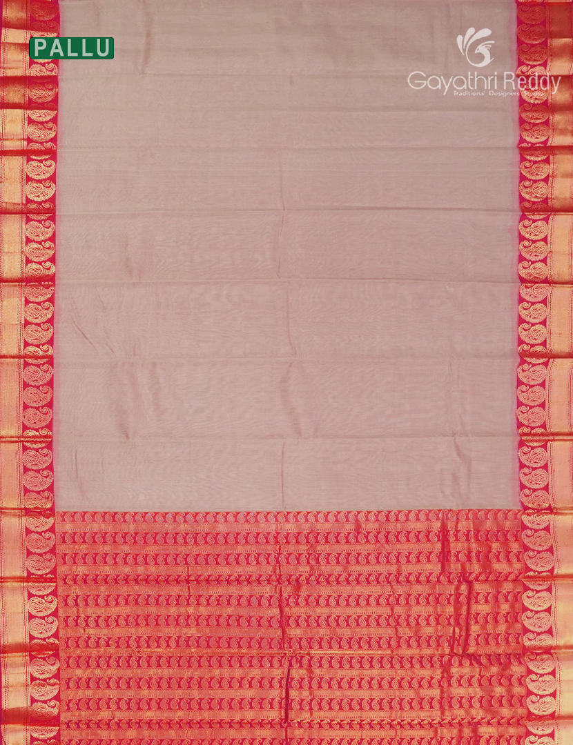 Pure Kanchi Sico Saree in Powder Pink and Rani Pink