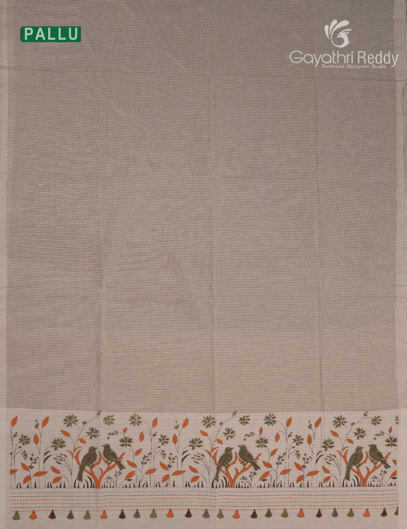 Pure Kanchi Cotton Printed Saree in Beige