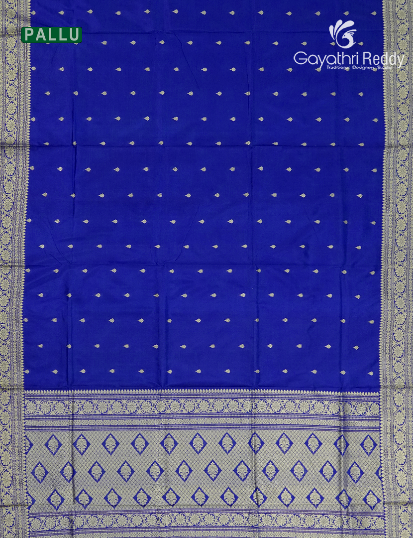 Pure Banaras Katan Silk Saree in Deep Blue