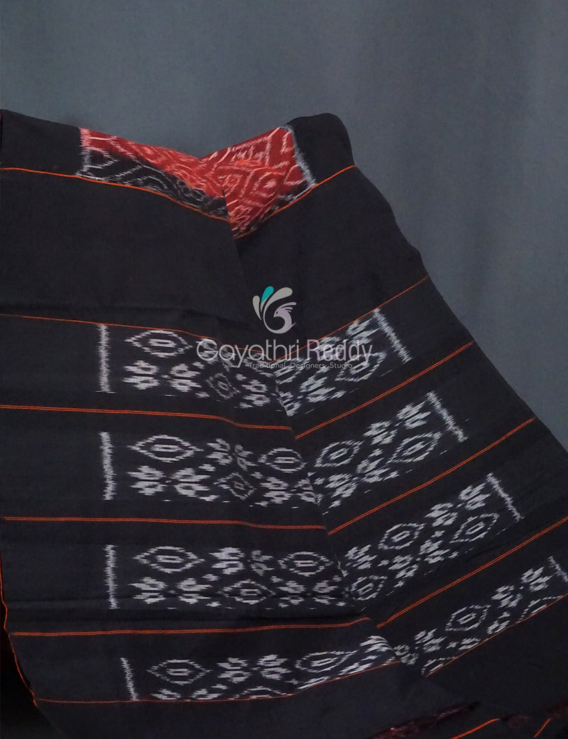 Black Ikkat Sambalpuri Cotton Dress Material | C240800412 – Priyadarshini  Handloom