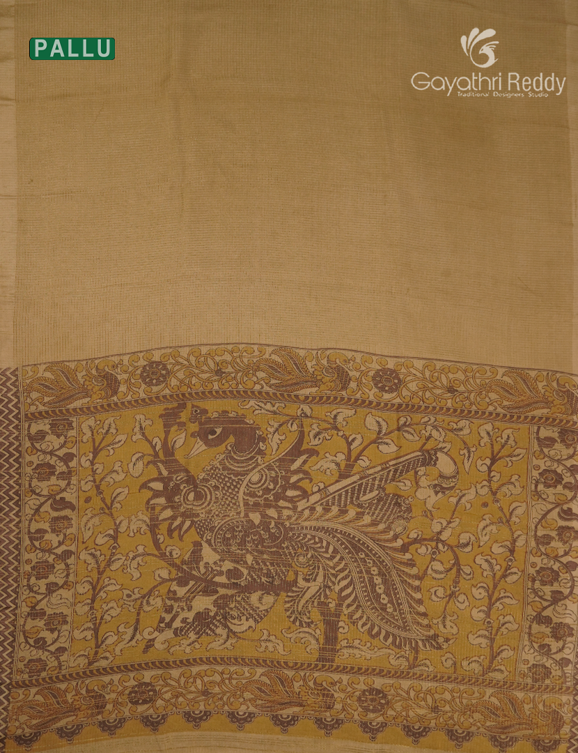 Pure Munga Silk Saree in Golden Beige
