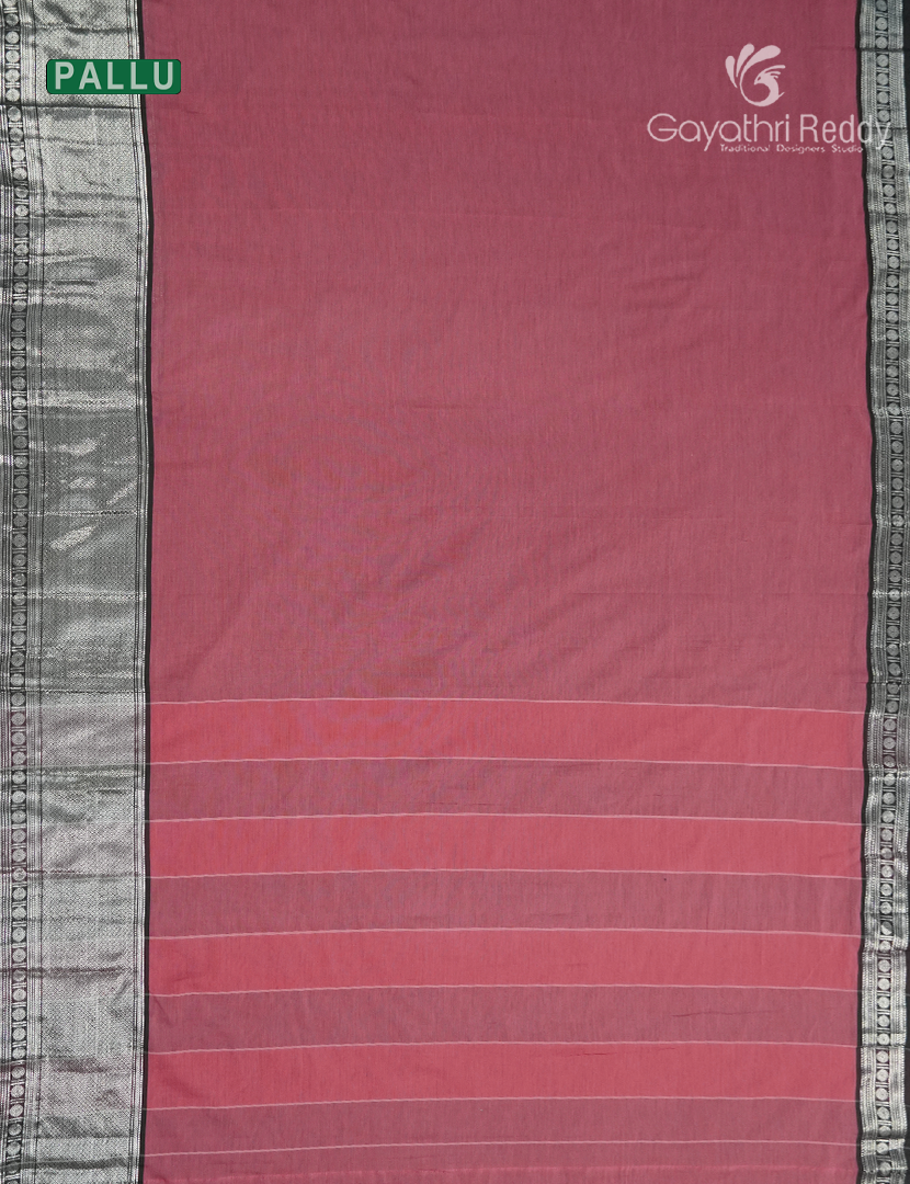Pure Narayanpet Cotton Saree in Deep Onion Pink