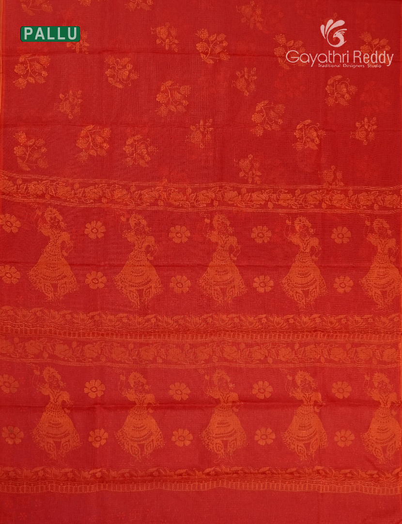 Kota Printed Saree in Red