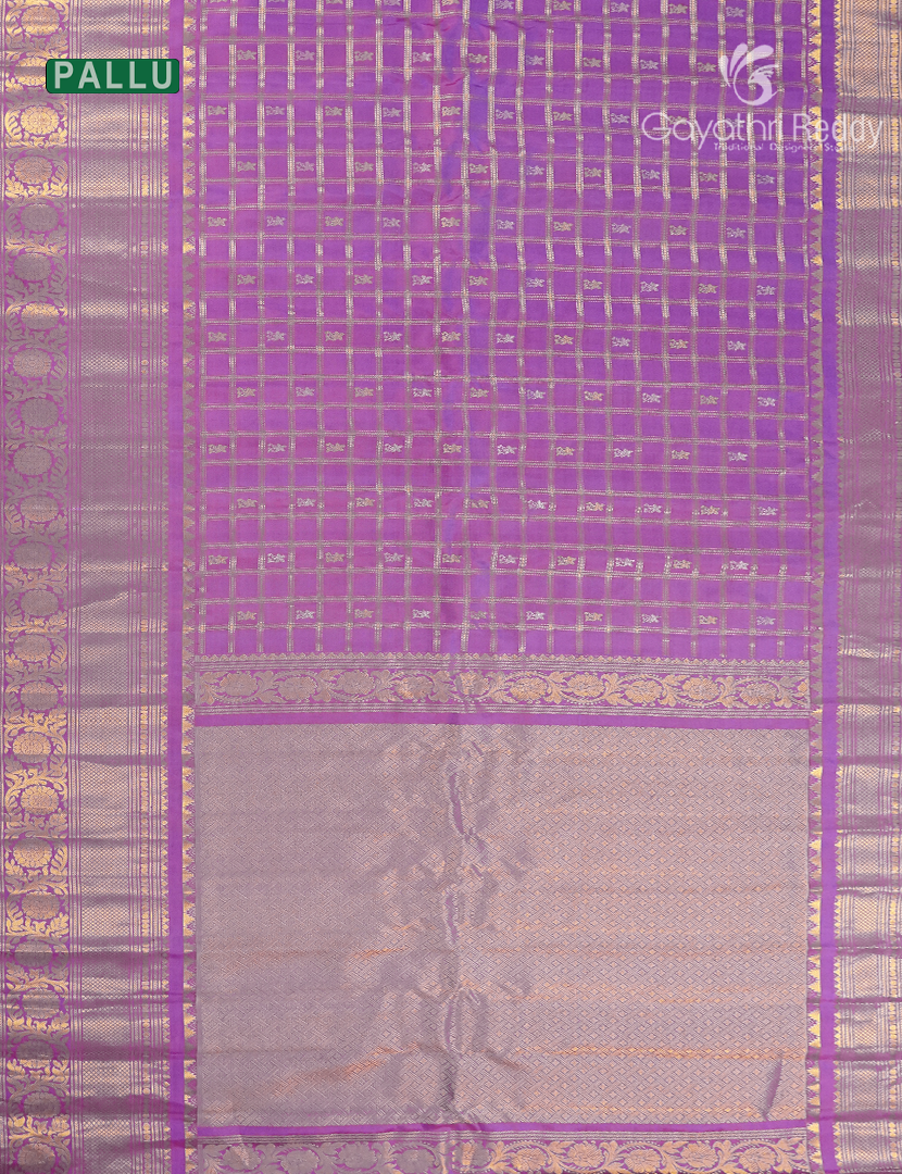 Pure Gadwal Silk Saree in Lilac