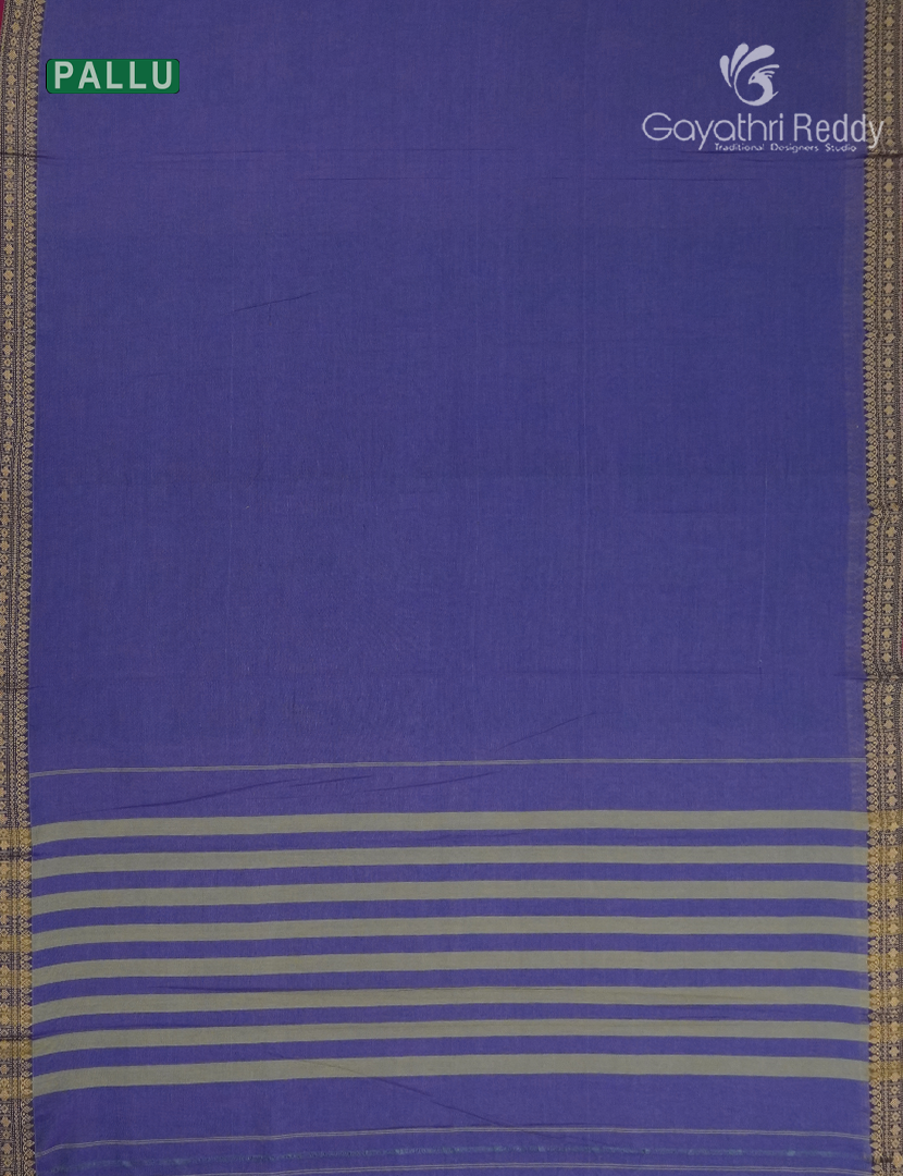 Pure Narayanpet Cotton Saree in Light Blue