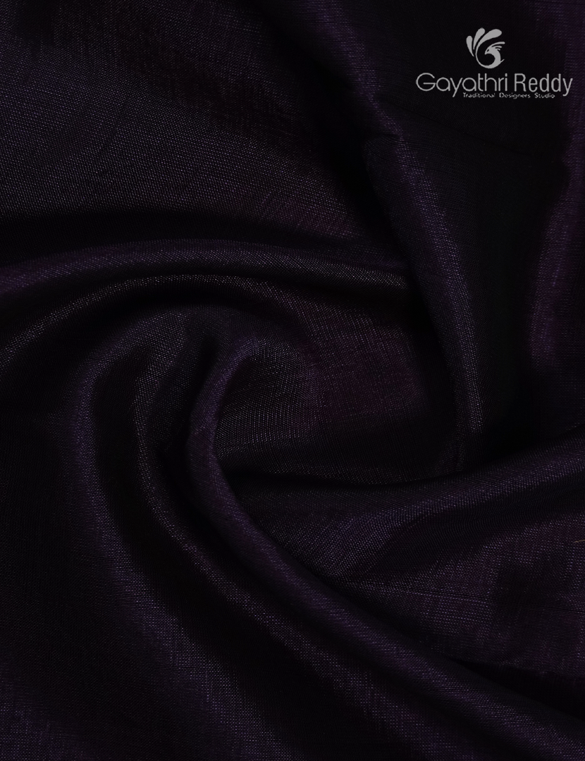 Pure Mangalagiri Langa Voni Set in Deep Violet